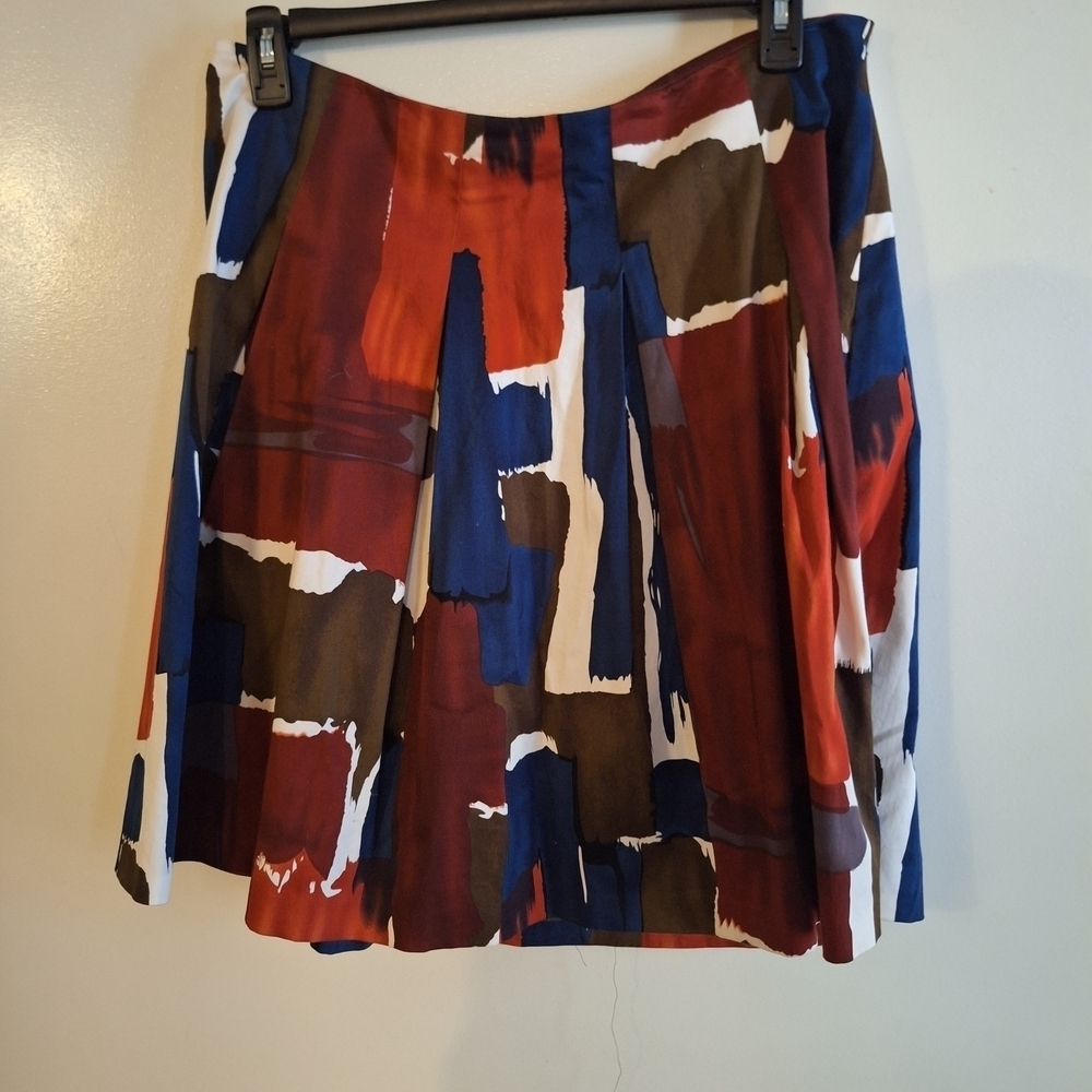 Artistic Abstract Autumnal Cotton Skirt - Picture 5 of 5